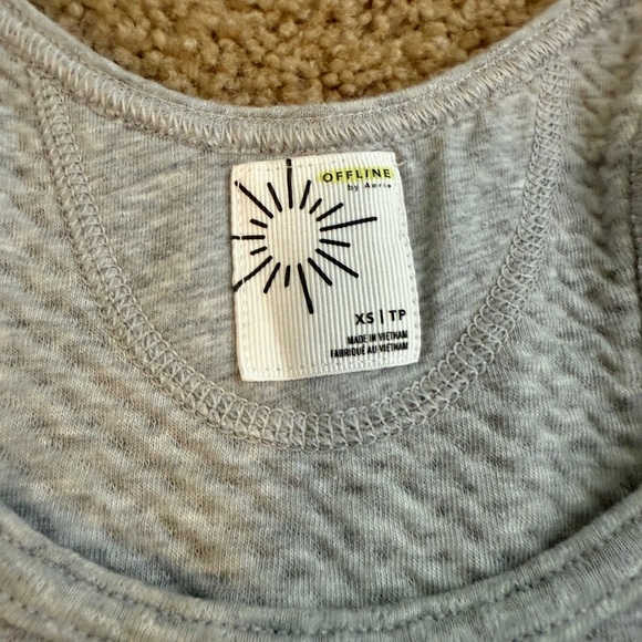 Aerie Gray Sports Bra with Racerback Design - Picture 3 of 5